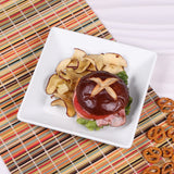 Square Plate by Elite Global Solutions – 9" sq., Melamine, White, Pack of 6, Model D99SQ-W