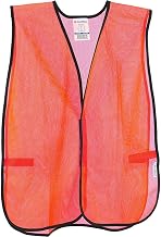 Hi-Vis Safety Vest by Global Industrial – One Size, Polyester, Orange, Model 641642O