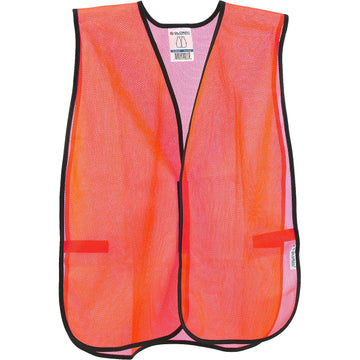 Hi-Vis Safety Vest by Global Industrial – One Size, Polyester, Orange, Model 641642O