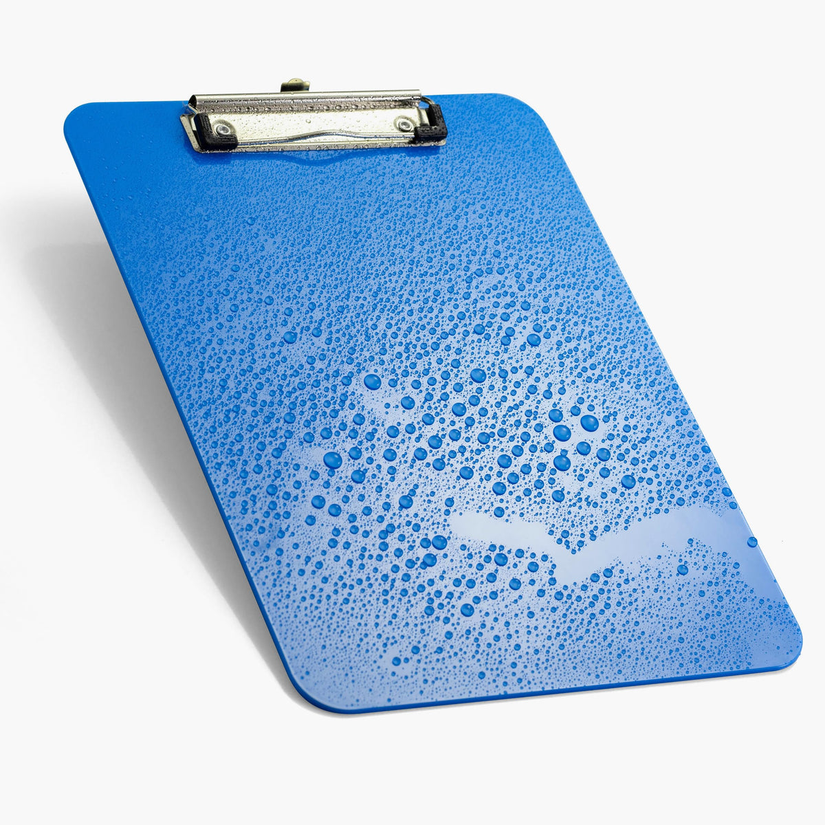 Plastic Clipboard by Officemate – 4 1/4" x 5 3/4" x 5", Plastic, Blue, Model OIC83048