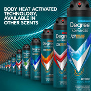 Men Antiperspirant Deodorant Dry Spray Cool Rush by Degree – 3.8 Ounce (Pack of 12), Pack of 12, Model 10079400343700