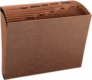 SMEAD Letter (Pack of 5) / Jan-Dec Index, Letter Size / Leather-like Expanding Files & Wallets