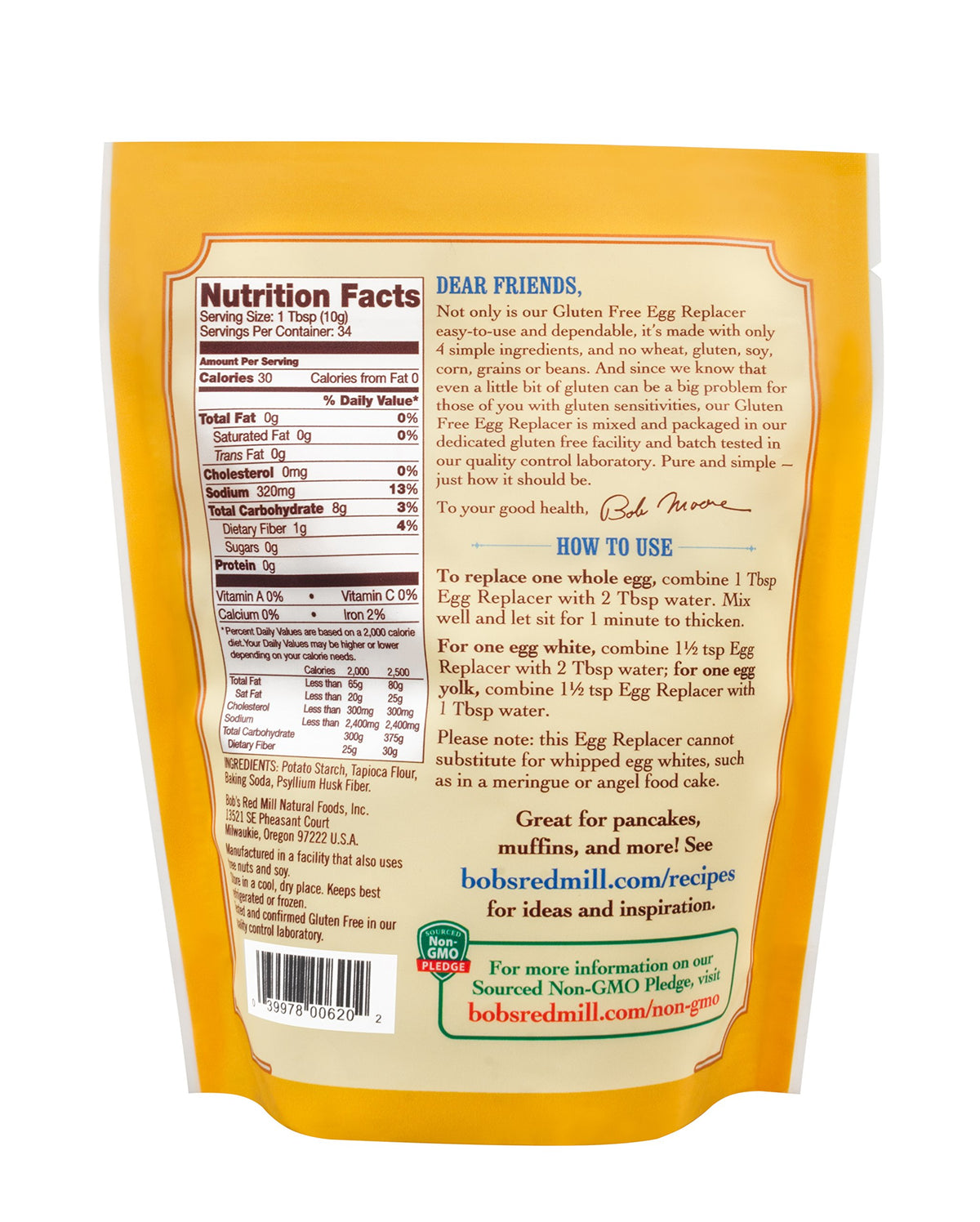 Bob's Red Mill 12 Ounce (Pack of 1) / YELLOW / 1 Egg Substitutes