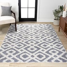 JONATHAN Y Trellis High-Low Cream/Gray Indoor Area Rug 4X6 ft, Astrid Retro for Living Room, Bedroom, Kitchen, Office, Easy-Cleaning, High Traffic, Pet-Friendly, Non-Shedding SNT103B-4