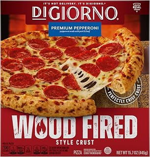 DiGiorno Premium Pepperoni Pizza, Wood Fired Style Crust, Frozen Pizza, Easy Dinner