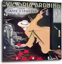 Vintage La Victoria Arduino Caffe Espresso Poster 15x15 Wall Clock