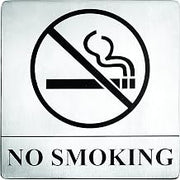 TableCraft Products B14 Stainless Steel Sign, No Smoking, 5" x 5"