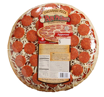 Papas Primos Large Pepperoni Pizza by Papa Primos – 33 Ounce, Pack of 6