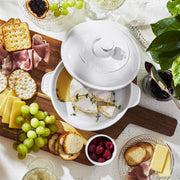 Ceramic 8-inch Round Covered Brie Baker - White by STAUB – 8in, 0.6 quarts, Ceramic, White, Model 40501-520-0