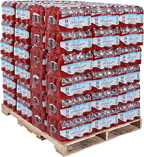 Crystal Geyser SINCE 1977 Pallet Of 84 Cases, Of Alpine 100% Natural Spring Water, 24 16.9oz bottlesper Case, Bottled at The Source, Clear, (CGW24514PL)