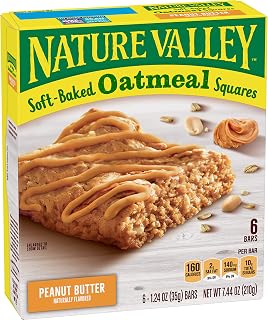 Nature Valley Peanut Butter Soft-Baked Oatmeal Squares, 6 ct