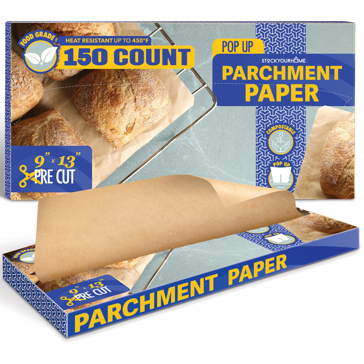Stock Your Home 9"x13” / Kraft Brown / 150 Parchment