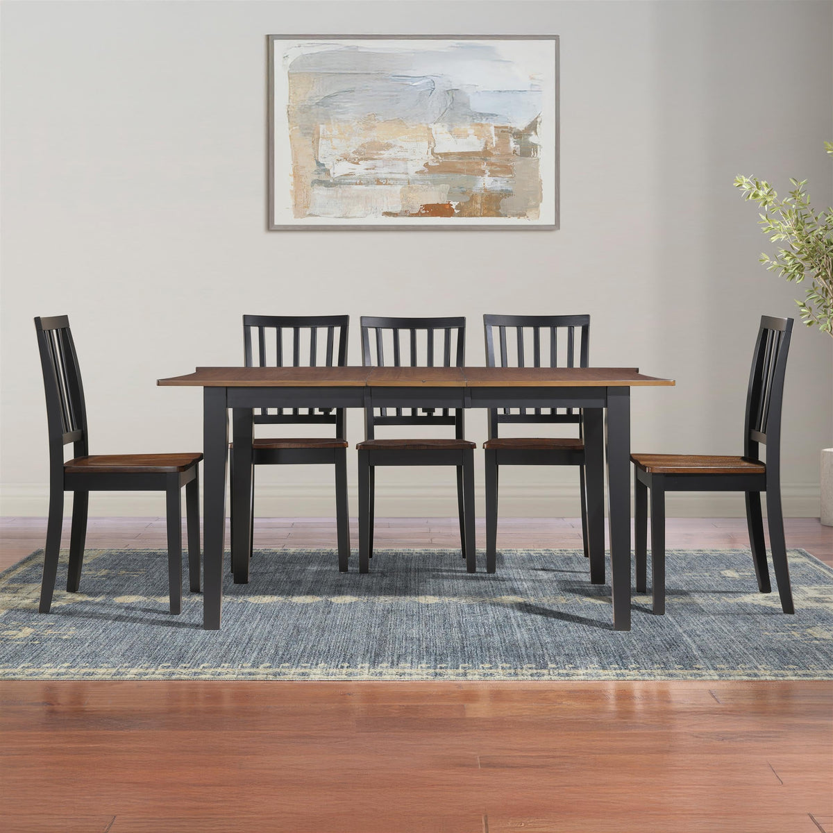 Joplin 7PC Dining Set with 6 Chairs in Brown by Steve Silver – Wood, Brown, Model JOP500N-D7PC