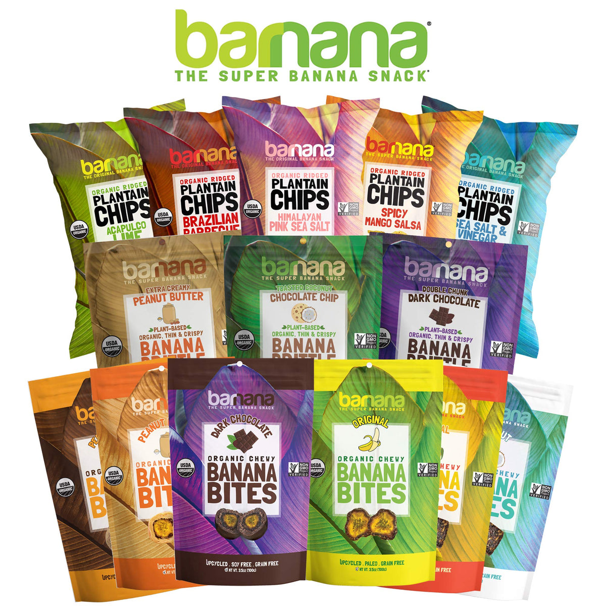 Barnana Himalayan Pink Sea Salt / 5 Ounce (Pack of 8) / 1 Dried Banana Chips