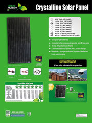 110 Watt Complete Solar Kit with 300 Watt Power Inverter by Nature Power – Aluminum, Pack of 4, Model 5724278