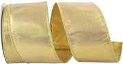 Reliant Ribbon Lame Luxury Wired Edge Ribbon, 2-1/2 Inch X 10 Yards, Gold