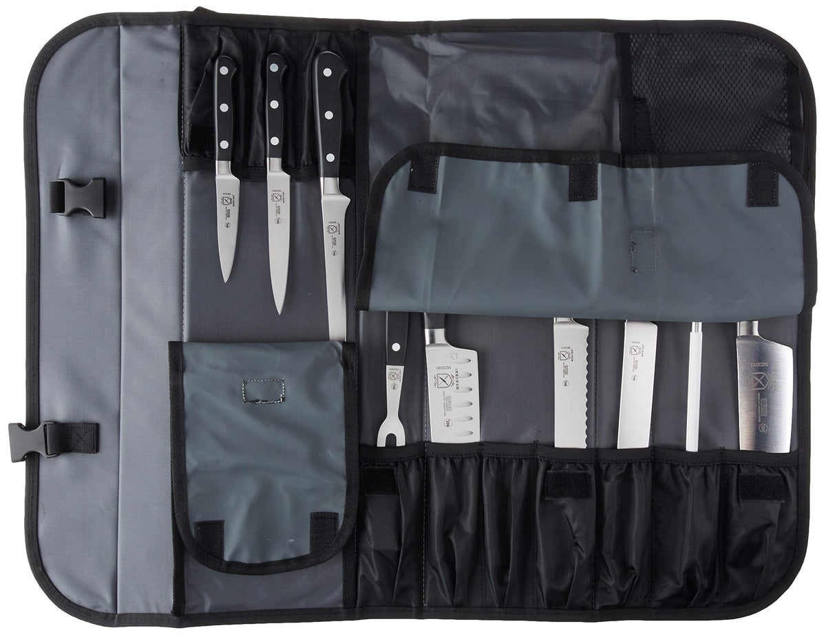 10-Piece Forged Renaissance Knife Set by Mercer Culinary – 8", Stainless Steel, Black, Model M21860