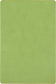 Joy Carpets Just Kidding Solid Color Area Rugs, 4' x 6', Lime Green