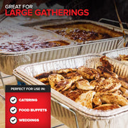 Stock Your Home Pans + Lids / Silver / 1 Chafing Dishes