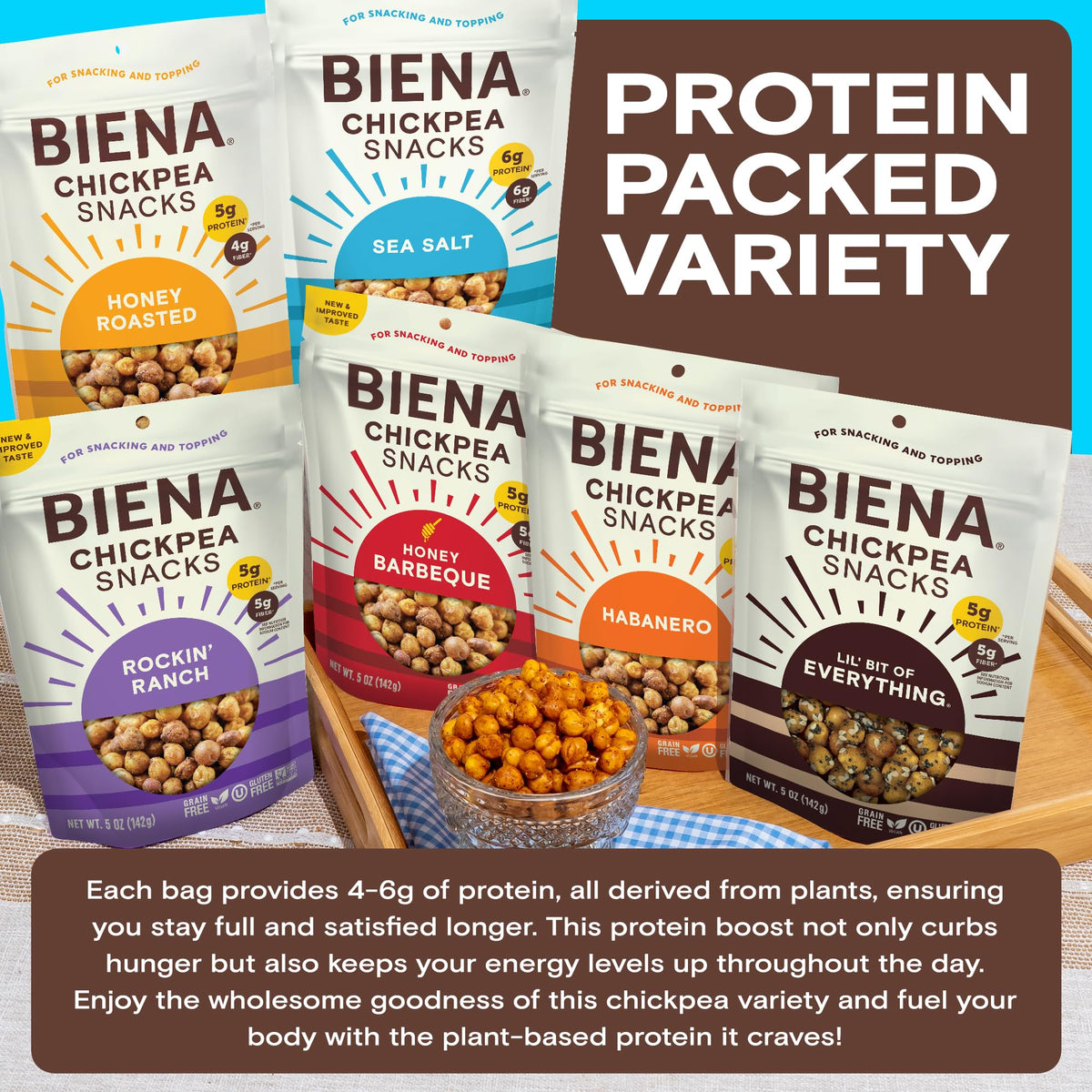 BIENA Variety Pack / 6 Pack / Roasted Variety Pack Vegetable