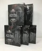 Fineline Flairware Collection Heavy Duty Black Plastic Knives - Quality, Extra Durable Disposable Knives, Practical for Serving and Portioning Hot and Cold Food [500 count]
