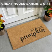 MAINEVENT Hey There Pumpkin Doormat, Coir Fiber, Hey There Pumpkin