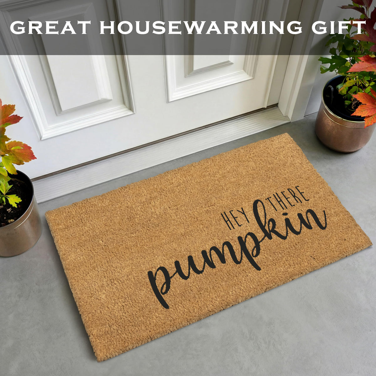 MAINEVENT Hey There Pumpkin Doormat, Coir Fiber, Hey There Pumpkin