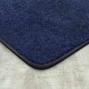 Endurance Solid Colored Area Rug in Color Midnight Sky by Joy Carpets – 4' x 6' (Rectangular), Polyester, Midnight Sky, Model 80N-03