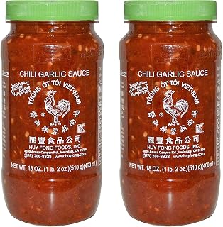 Huy Fong Sauce Chili Garlic, 36 oz (2 Pack of 18 oz)