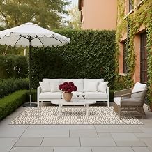 Oriental Weavers Row Zarina ZAR10 - Machine Woven Indoor/Outdoor Area Rug - 1'10" x 7'6" - in Beige/Tan - Casual Style Patio, Deck, Porch, Living Area Rug