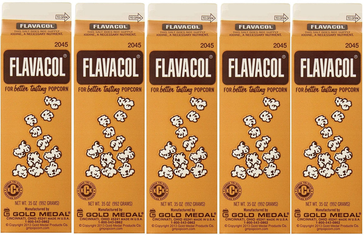 Prod. 2045 Flavacol Seasoning Popcorn Salt 35oz. (Pack of 5) by Gold Medal – 35 Ounce (Pack of 5), Pack of 5, Model GLD2045PK5