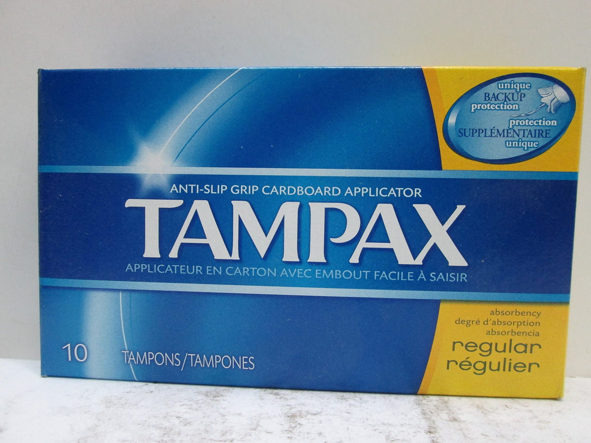 Regular Tampons with Flushable Cardboard Applicator - Regular - 10 ct by Tampax – Cardboard, Model 7301020831