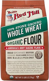 Bob's Red Mill Organic Whole Wheat Flour, 5 lb (Pack of 4)