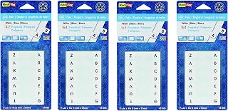 Redi-Tag Pre-Printed Index Tabs, A to Z, Permanent Adhesive, 7/16 x 1 inches, 104 Tabs per Pack, White with Black Print, Sold as 4 Pack (31005)