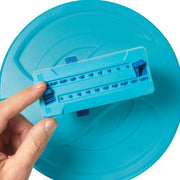 P2 20-Nozzle Mini Gear-Driven Oscillating Sprinkler on Sled Base by Aqua Joe – Rubber, BLUE, Model BDL-A0138