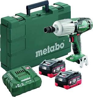 metabo US602198550 18V 1/2" Sq. Impact Wrench 5.5Ah Kit