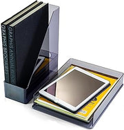 Officemate Recycled Desktop Set Letter Tray and Magazine File, Gray (26115)