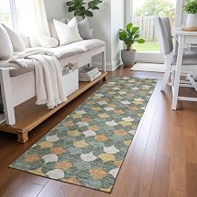 Addison Rugs Chantille ACN2568 Basil 2'3" x 7'6" Indoor/Outdoor, Machine Washable, Easy Clean, Non Shedding, Bedroom, Living Room, Dining Room, Kitchen, Patio Runner Rug