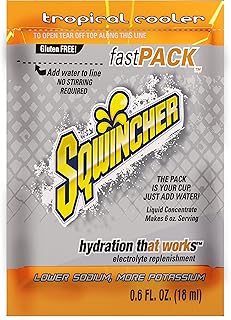 Sqwincher 015309-TC Fast Pack Liquid Concentrate Packet, 6 oz, Orange, Standard (Pack of 50)