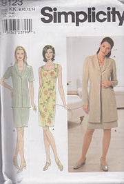 Simplicity Pattern 9123 ~ Misses'/Miss Petite Dress and Jacket, KKI (8-10-12-14)