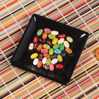 Elite Global Solutions D55SQ-B Square Plate, 5" sq. x 3/4" h., Melamine, Black (Pack of 6) | Dishwasher safe, Shatterproof, Restaurant service, Great for Meals, Entrees, Salads, Desserts and Appetizers