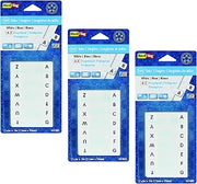 Redi-Tag Pre-Printed Index Tabs, A to Z, Permanent Adhesive, 7/16" x 1", 104 Tabs per Pack, White with Black Print, Sold as 3 Pack (31005)