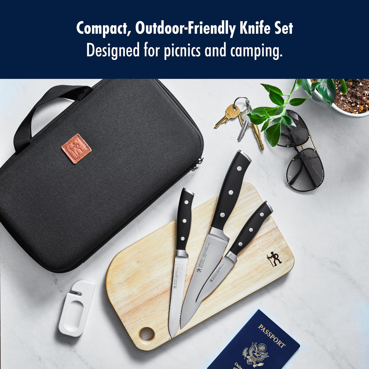 Forged Accent 6-pc Travel Knife Set by HENCKELS – 6-pc, Stainless Steel, Black, Pack of 6, Model 1025282