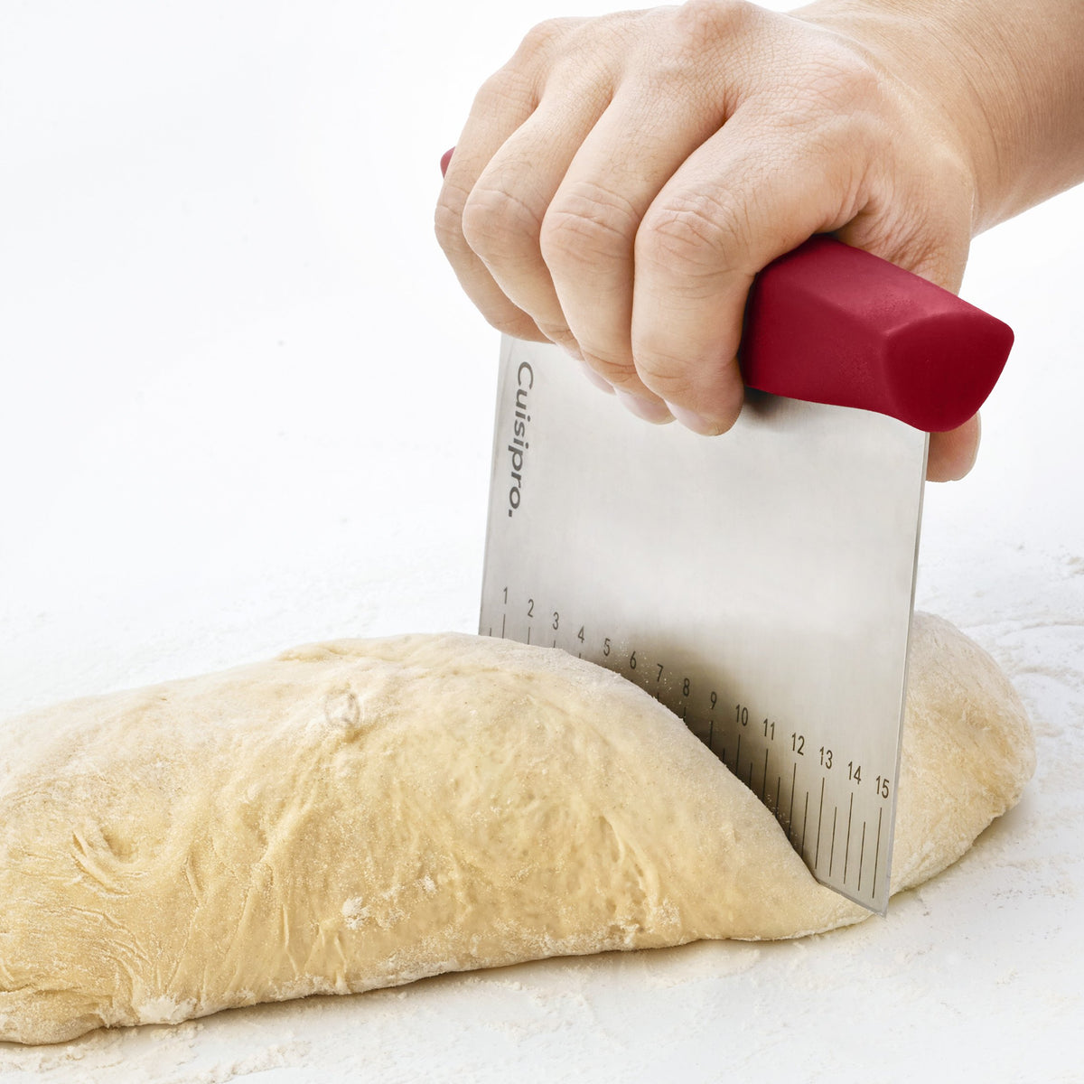 Dough Cutter by Cuisipro – Medium, Stainless Steel, Red, Model 747366