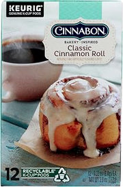 CINNABON Classic Cinnamon Roll Keurig Single-Serve K-Cup Pods, Light Roast Coffee, 12 Count (Pack of 1)