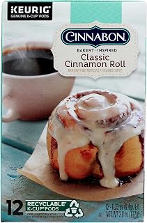 CINNABON Classic Cinnamon Roll Keurig Single-Serve K-Cup Pods, Light Roast Coffee, 12 Count (Pack of 1)