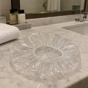 Novo Polyethylene Shower Cap - in use