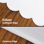 Siilues Round Tablecloth, 70x70 Inch Polyester, Blue