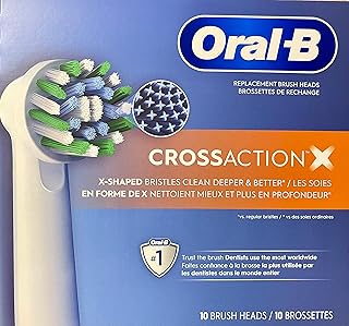 Oral-B CrossAction Electric Toothbrush Replacement Brush Heads with Xfilament, 10-pack