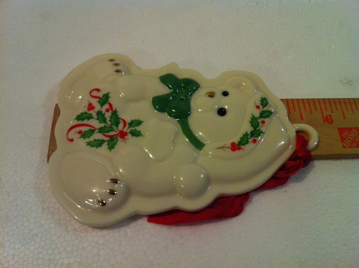 Holiday Teddy Bear Cookie Press by Lenox – Other, White
